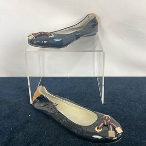 Ralph Migel Black Patent Flats w Bow